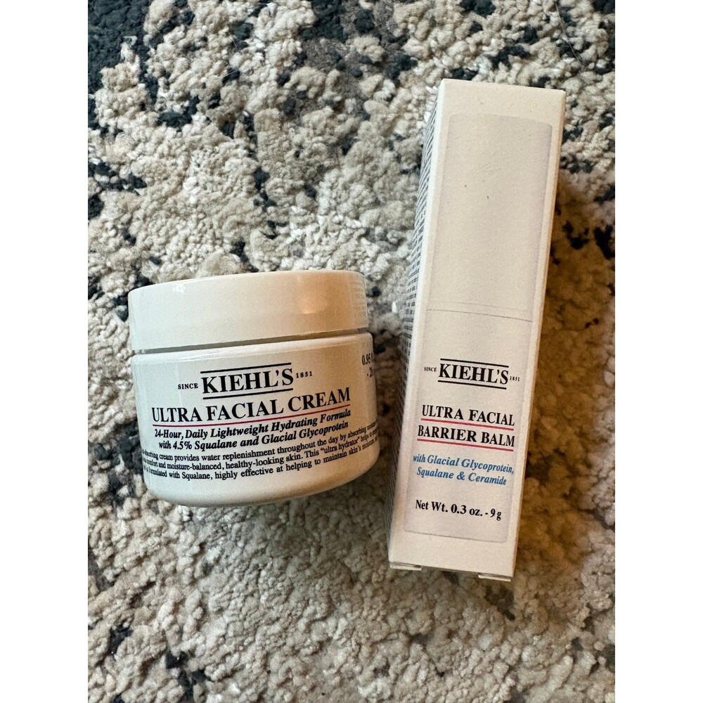 Kiehl’s Ultra Facial Cream 14mL + Ultra Facial Barrier Balm 9g NEW Travel Set